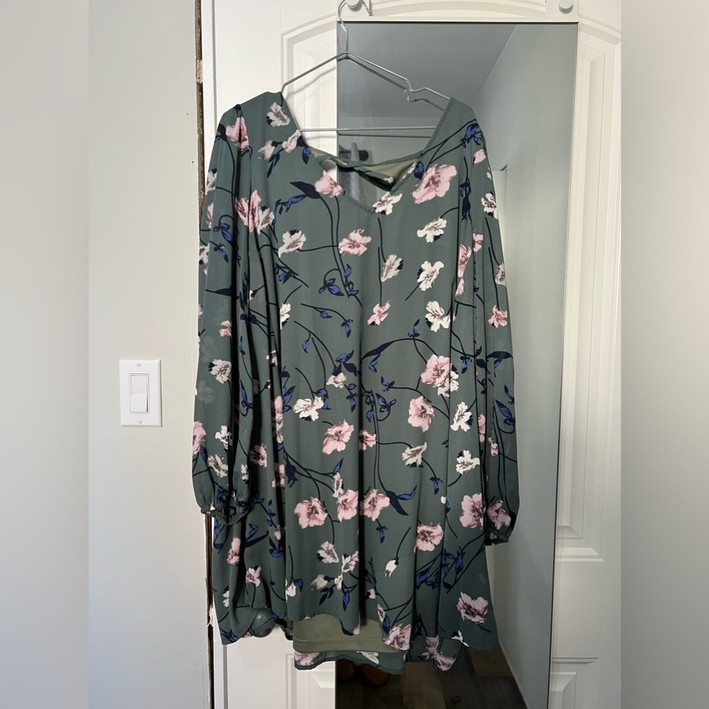 Long Sleeved Floral Dress